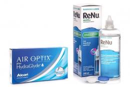 Air Optix Plus Hydraglyde (6 Linsen) + ReNu MultiPlus 360 ml mit Beh&auml;lter