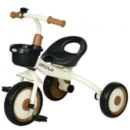 AIYAPLAY Dreirad, Kinderfahrrad mit verstellbarer Sitz, Laufrad mit Fahrradkorb, Klingel, Kinderrad mit Pedalen, Lauffahrrad für Kinder 2-5 Jahre