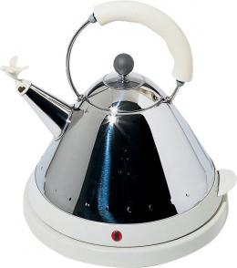 Alessi MG32 W ELEKTRISCHER WASSERKESSEL - weiß - 1,5 Liter - H 27 x Ø 25,5 cm