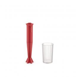 Alessi PLISSÉ Stabmixer mit Behälter - rot - Ø 7 cm - Höhe 34 cm