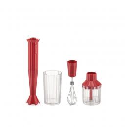 Alessi PLISSÉ Stabmixer-Set - rot - Ø 7 cm - Höhe 34 cm