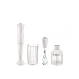 Alessi PLISSÉ Stabmixer-Set - weiß - Ø 7 cm - Höhe 34 cm