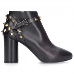 Ankle Boots Classic Booties Tronc Leder schwarz Nieten gold