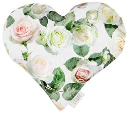 Apelt Herzkissen kl. Summergarden 1624 - weiß/rose - 30x32 cm