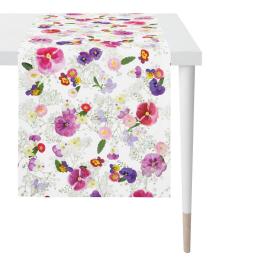 Apelt Tischl&auml;ufer Springtime 1622 - wei&szlig;/lila/pink - 48x140 cm