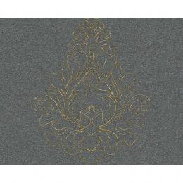 Architects Paper Nobile Panel bestickt - dunkelgrau-metallic - Breite 0,70 m - Rollenlänge 3,20 m