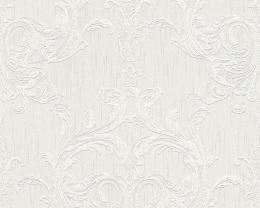 Architects Paper Tessuto 2 Textiltapete barock - grau-weiß - Breite 0,53 m - Rollenlänge 10,05 m