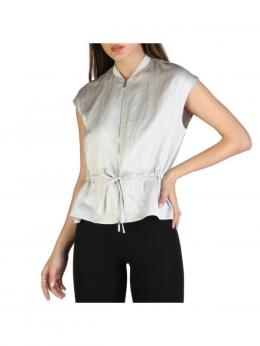 Armani Exchange Damenbluse Grau Fr&uuml;hjahr/Sommer Kollektion, Gr&ouml;&szlig;e XS