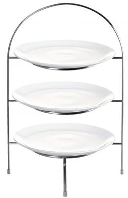 ASA ATABLE Etagere 3-stufig für Essteller - weiß - Ø 27 cm - Höhe 49 cm