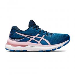 Asics Gel-Nimbus 24 Neutralschuh Damen - Blau, Rosa, Größe 41.5