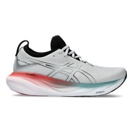 ASICS Gel-Nimbus 25 Neutralschuh Herren - Hellgrau, Rot, Größe 42.5