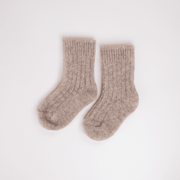 Baby Socken aus Yakwolle Little Steppe - Grau