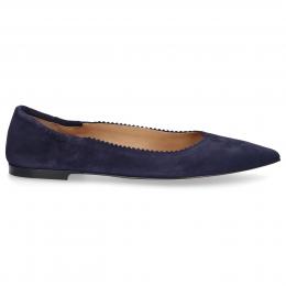 Ballerinas 1724L Veloursleder dunkelblau