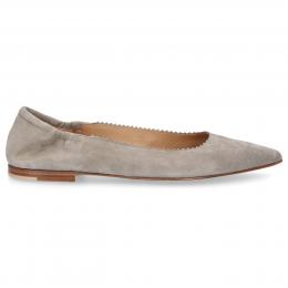 Ballerinas 1724L Veloursleder khaki