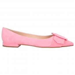 Ballerinas 8212 Veloursleder Logo rosa