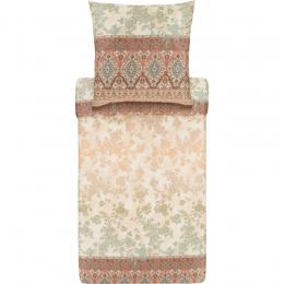 bassetti AGRIGENTO Bettwäsche-Set aus Satin - 41-beige - 200x200 / 2x80x80 cm