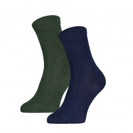 Baumwollkindersocken einfarbig – Green Marine – 31-34
