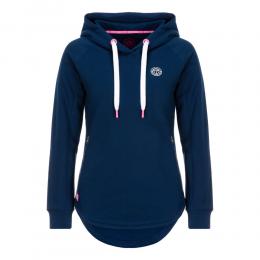 BIDI BADU Elia Basic Hoody Damen - Dunkelblau, Wei&szlig;, Gr&ouml;&szlig;e XL