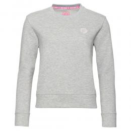 BIDI BADU Mirella Basic Crew Longsleeve Damen - Hellgrau, Rosa, Größe L