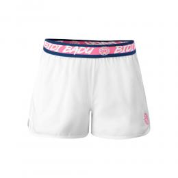 BIDI BADU Tiida Tech 2in1 Shorts Damen - Wei&szlig;, Pink, Gr&ouml;&szlig;e XL