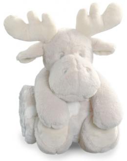 Biederlack Play & Dream Babydecke mit Kuscheltier - Elch - 75x100 cm