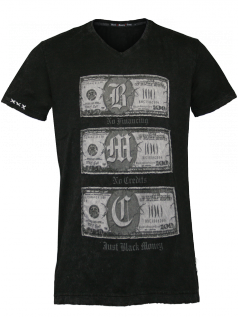 Black Money Crew Herren Shirt Benjamins (S) (schwarz)