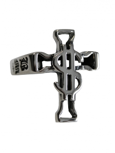 Black Money Crew Unisex Ring Big Cross