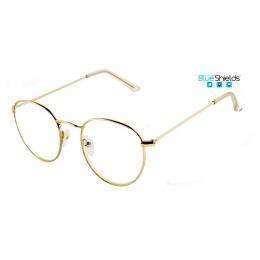 BLUESHIELDS Metall Bildschirmbrille gold