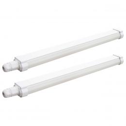 Blulaxa 2er-Set 20-W-LED-Feuchtraumwannenleuchte HumiLED fix slim, 2400 lm, 4000 K, IP65, 120 cm