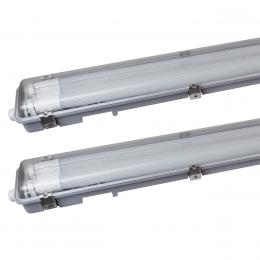 Blulaxa 2er-Set 36-W-LED-Feuchtraumwannenleuchte HumiLED vari, 2-flammig, 3800 lm, 4000 K, 120 cm