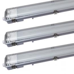Blulaxa 3er-Set 48-W-LED-Feuchtraumwannenleuchte HumiLED vari, 2-flammig, 5040 lm, 4000 K, 150 cm
