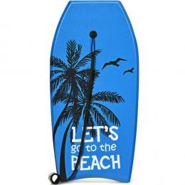 Bodyboard leichtes Strandschwimmbrett für Kinder und Erwachsene 106 cm blau
