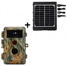 Bundle Wildkamera Wildtierkamera Jagdkamera 64MP 2304*1296p + Solarpanel-Kits 3W 8000mAh 12V/9V/6V Maximale Entfernung bis 75 F&uuml;&szlig;e, 0,3s Ausl&ouml;serzeit | A252
