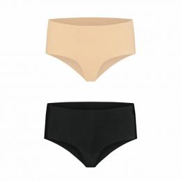 Bye Bra - Invisible High Brief Nude + Black XL