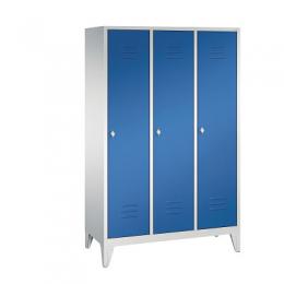 C+P Garderobenschrank S 2000 Classic mit 150 mm hohen Füßen, 185x120x50 cm/3 Abteile, 40 cm