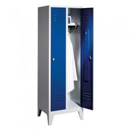 C+P Garderobenschrank S 2000 Classic mit 150 mm hohen Füßen, 185x61x50 cm/ 2 Abteile, 30 cm