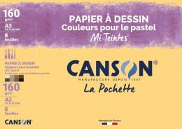 CANSON Zeichenpapier Mi-Teintes, DIN A3, Pastell Farben