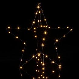 Casaria Weihnachtsbeleuchtung / Weihnachtsfigur - Stern - Sternschnuppe - Warm White - 3D-Effekt - LED - warm white