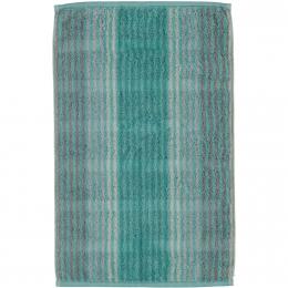 Cawö Noblesse Cashmere Streifen-Gästetuch - mint - 30x50 cm