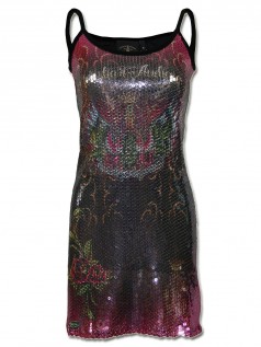 Christian Audigier Damen Pailetten Kleid Grenade (M)