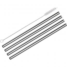cilio STEEL GRANDE Trinkhalme - 4er-Set - edelstahl - 4 Stück à 23 cm