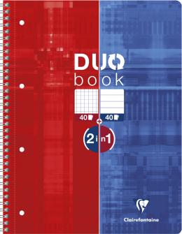 Clairefontaine Collegeblock DUOBOOK, DIN A4+,kariert/liniert