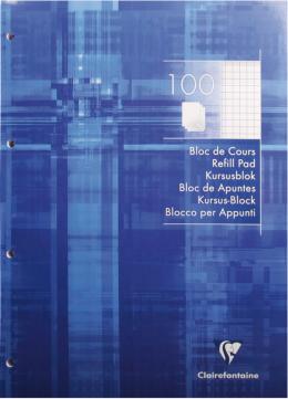 Clairefontaine Schulblock, DIN A4, kariert, 100 Blatt