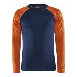Craft Core Warm Baselayer Lauftop Herren - Dunkelblau, Orange, Gr&ouml;&szlig;e XL