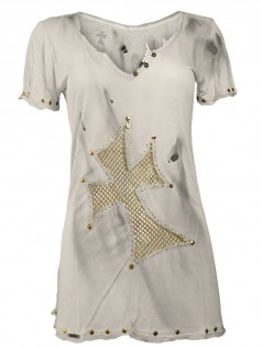 Cross & Glory Damen Shirt Gold