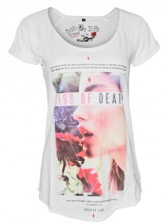 Death By Zero Damen Shirt Kiss Of Death