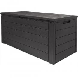 Deuba Aufbewahrungsbox anthrazit 120 x 46 x 57cm - Outdoor - Geeignet für Terrasse, Balkon und Garten