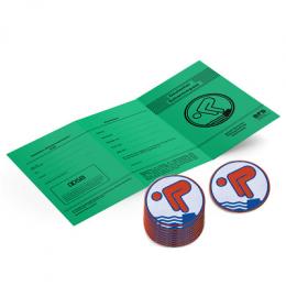 Deutsches Schwimmabzeichen-Set, Bronze, Mit Bügelbeschichtung, rund lasergeschnitten