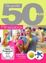 Die große 50+ Fitnessbox 3 DVDs mit Massagezubehör