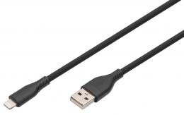 DIGITUS Silikon-Anschlusskabel, USB-A - Lightning, 2,0 m